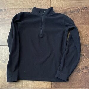 REI boys 1/4 zip pullover black sz large